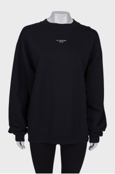 Black loose-fit sweatshirt