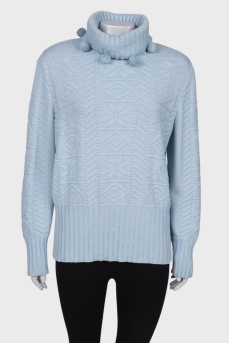Blue patterned sweater