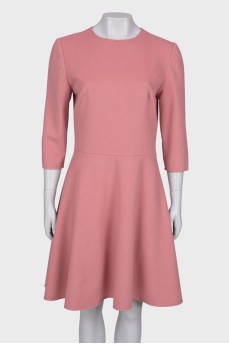 Wool dress with 3/4 sleeves