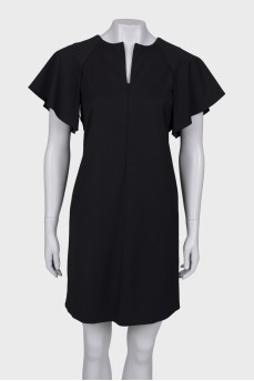 Black dress with cap sleeves