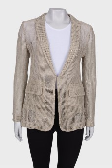 Lace jacket with sequins, with a tag