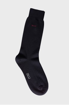 Men's black and blue socks