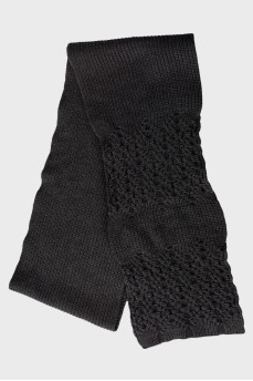 Charcoal merino wool scarf
