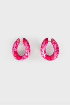 Floral print earrings