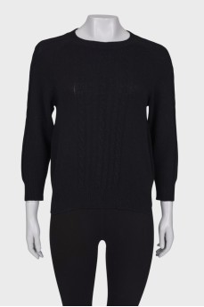 Black sweater with a pattern