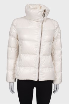 White jacket with massive zip
