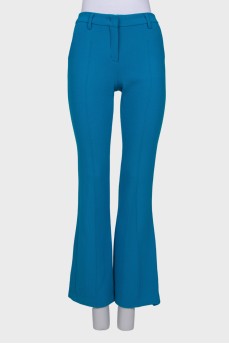 Blue wool trousers