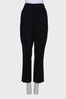Black corduroy trousers