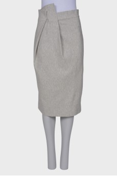 Gray draped skirt