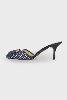 Polka dot shoes with fringes