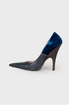 Combined heeled shoes