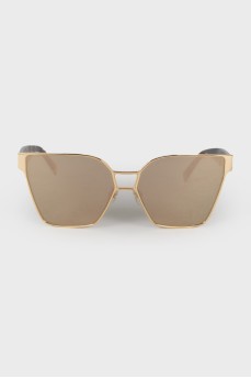 Gold-tone print sunglasses