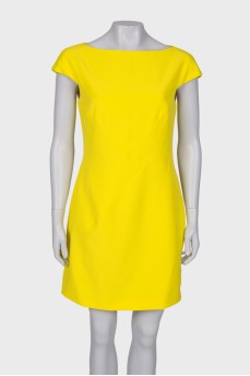 Yellow shift dress