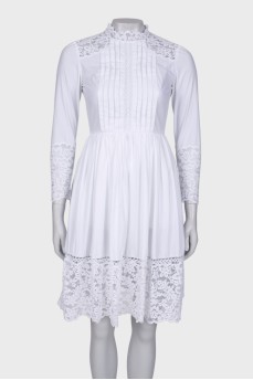 White dress with lace