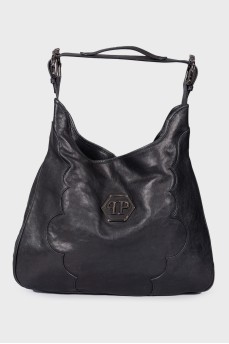 Leather bag with skulls