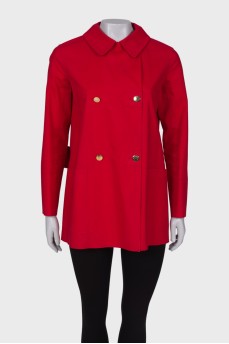 Red coat with golden buttons