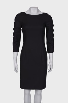 Black dress with decorated sleeves