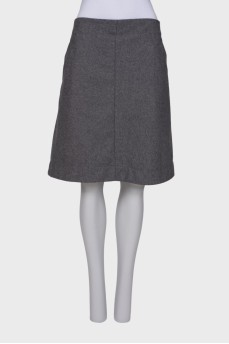 A-line skirt in wool