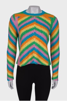 Cropped sweater multicolor