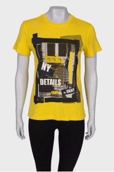 Yellow print T-shirt