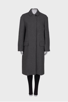 Gray straight coat