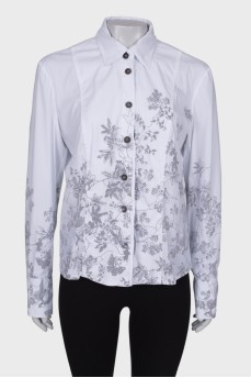 White shirt in floral print