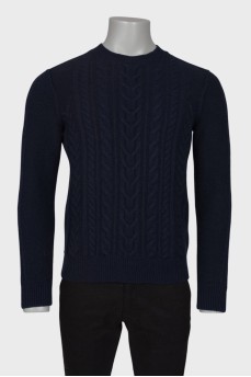 Men's blue wool sweater