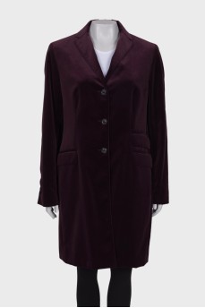 Velor dark purple coat