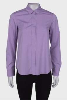 Lavender shirt with hidden closure