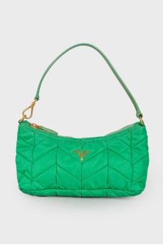 Green quilted mini bag