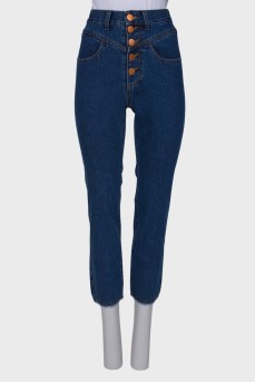 Blue high waist jeans