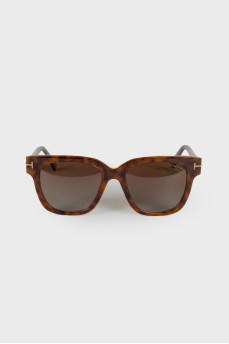 Two tone browline sunglasses