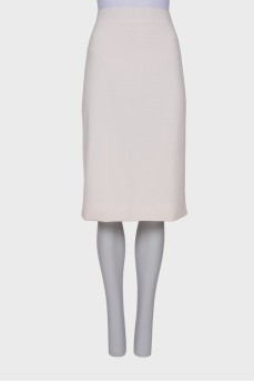 White straight skirt