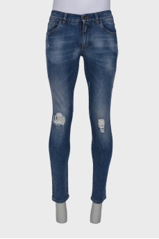 Men's ripped effect jeans