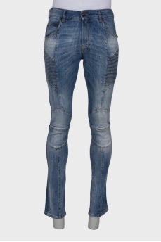 Men's blue combo jeans
