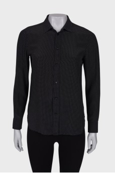 Black polka dot shirt