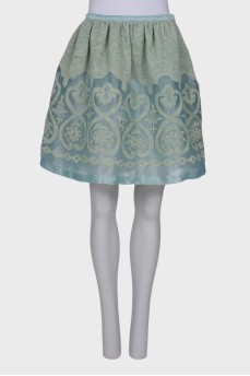 Skirt with tulle and embroidery