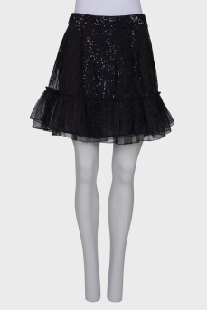 Black skirt with sequins