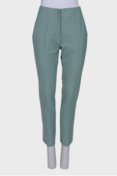 Turquoise wool trousers