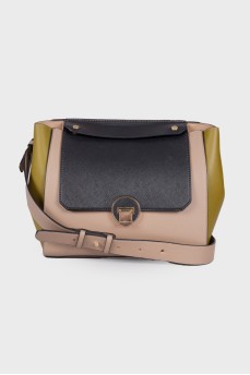 Combination bag with gold-tone hardware