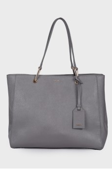 Charcoal leather bag