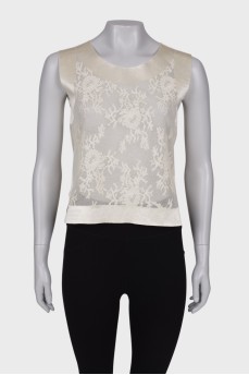 Straight fit lace top