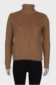 Combination turtleneck sweater