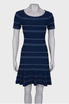 Blue dress with a pattern