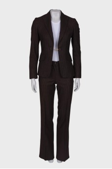 Classic dark brown suit