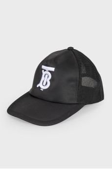 Black cap with mesh