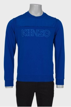Men's blue jumper with logo