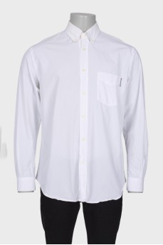 Men's white shirt with a pocket