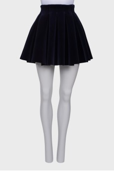 Velor navy blue skirt