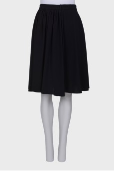Black draped skirt
